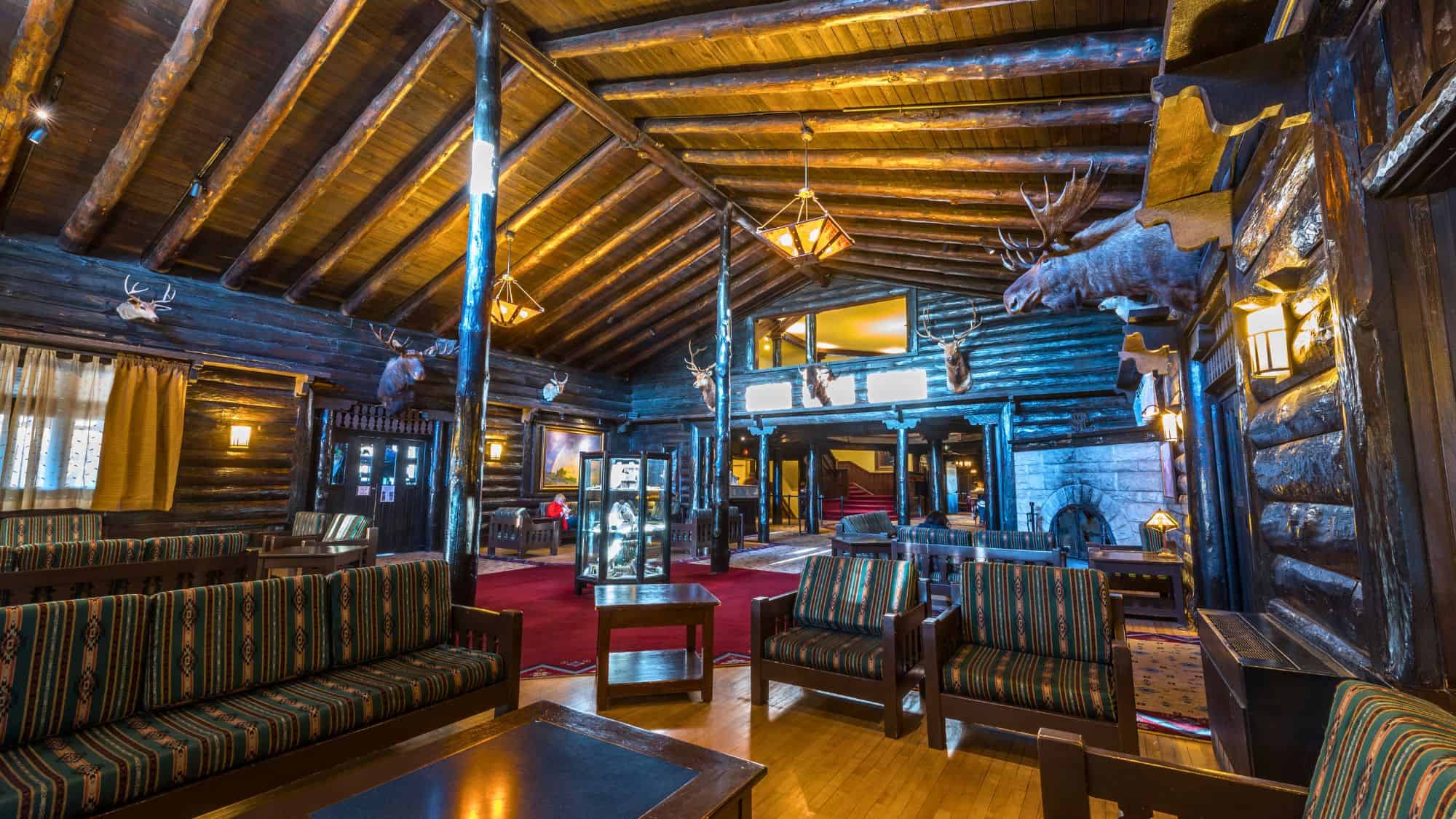 Grand Canyon Village, AZ - April 30, 2017: Located on the south rim of the Grand Canyon National Park, the El Tovar hotel is a landmark limestone and pine hotel dating from 1905