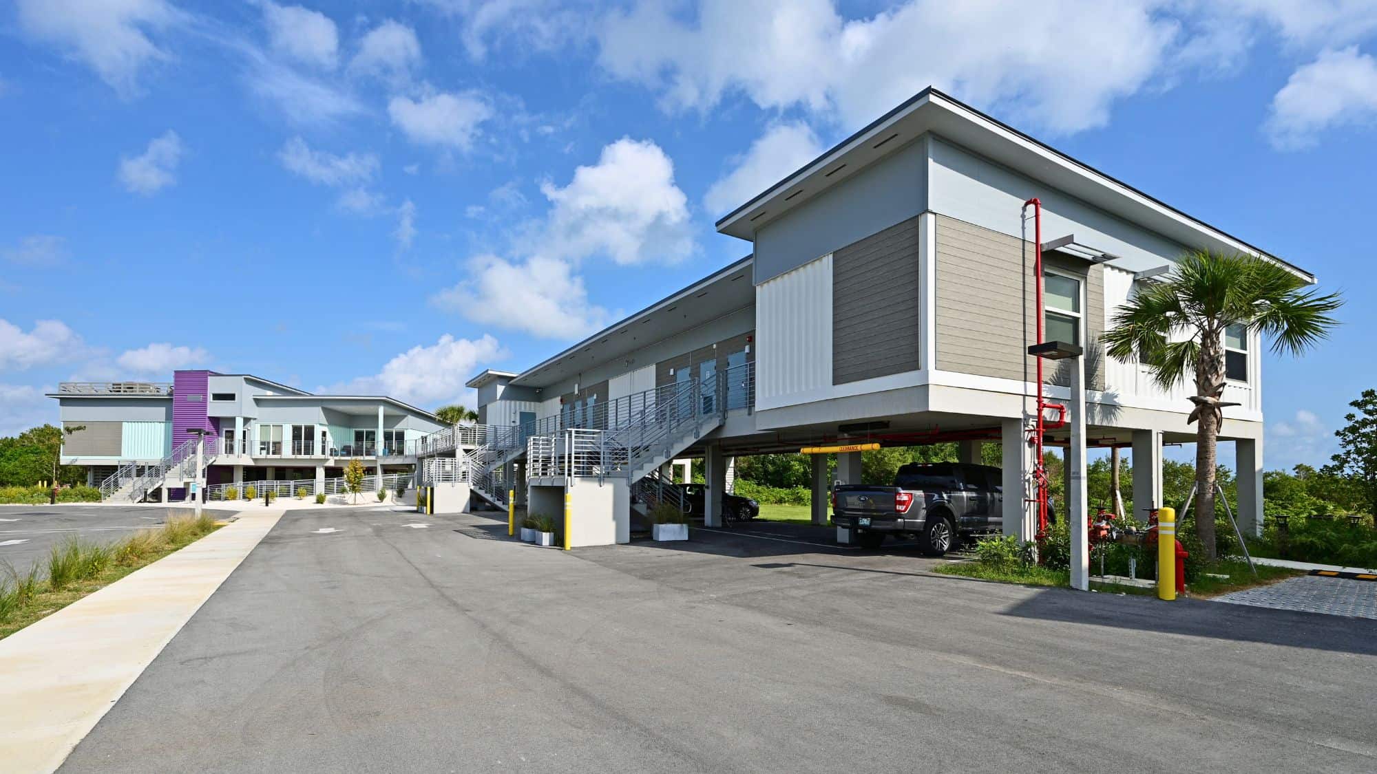 Everglades National Park, Florida - March 16, 2024: Flamingo Lodge and Restaurant on sunny March afternoon..